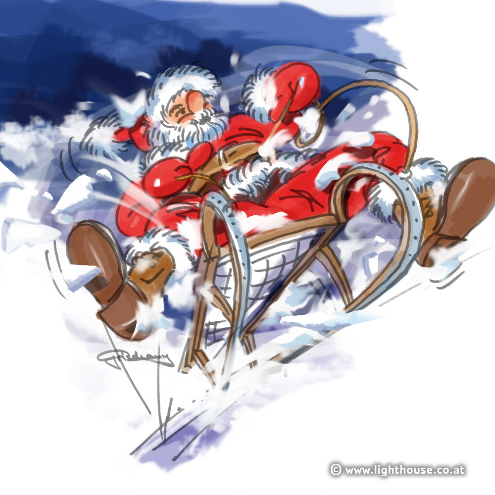 Santa-sledging